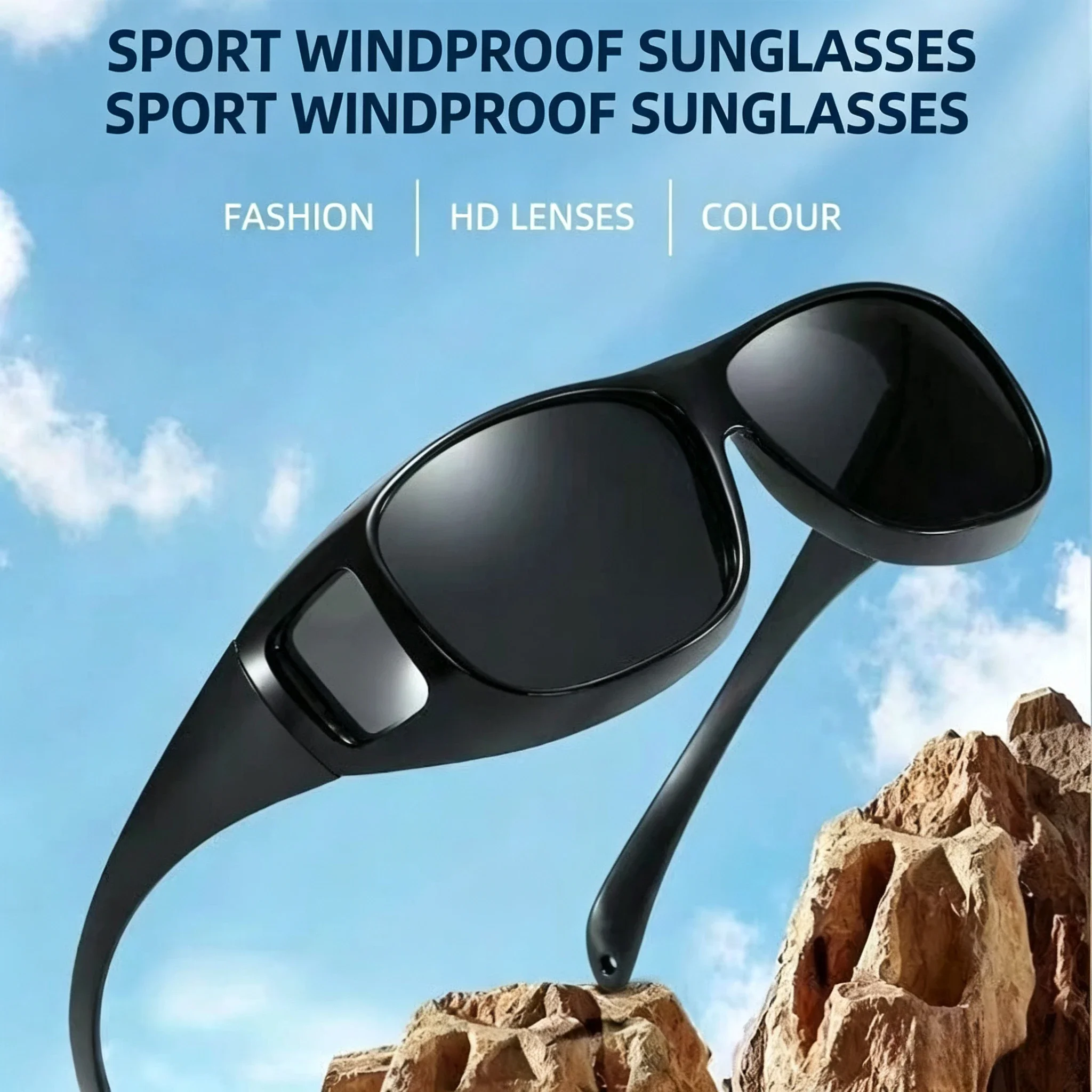 New Men Cycling Glasses Night Vision Anti Dust Windproof Sunglasses Multifunctional Driving Sports Eyewear UV400 Oculos De Sol