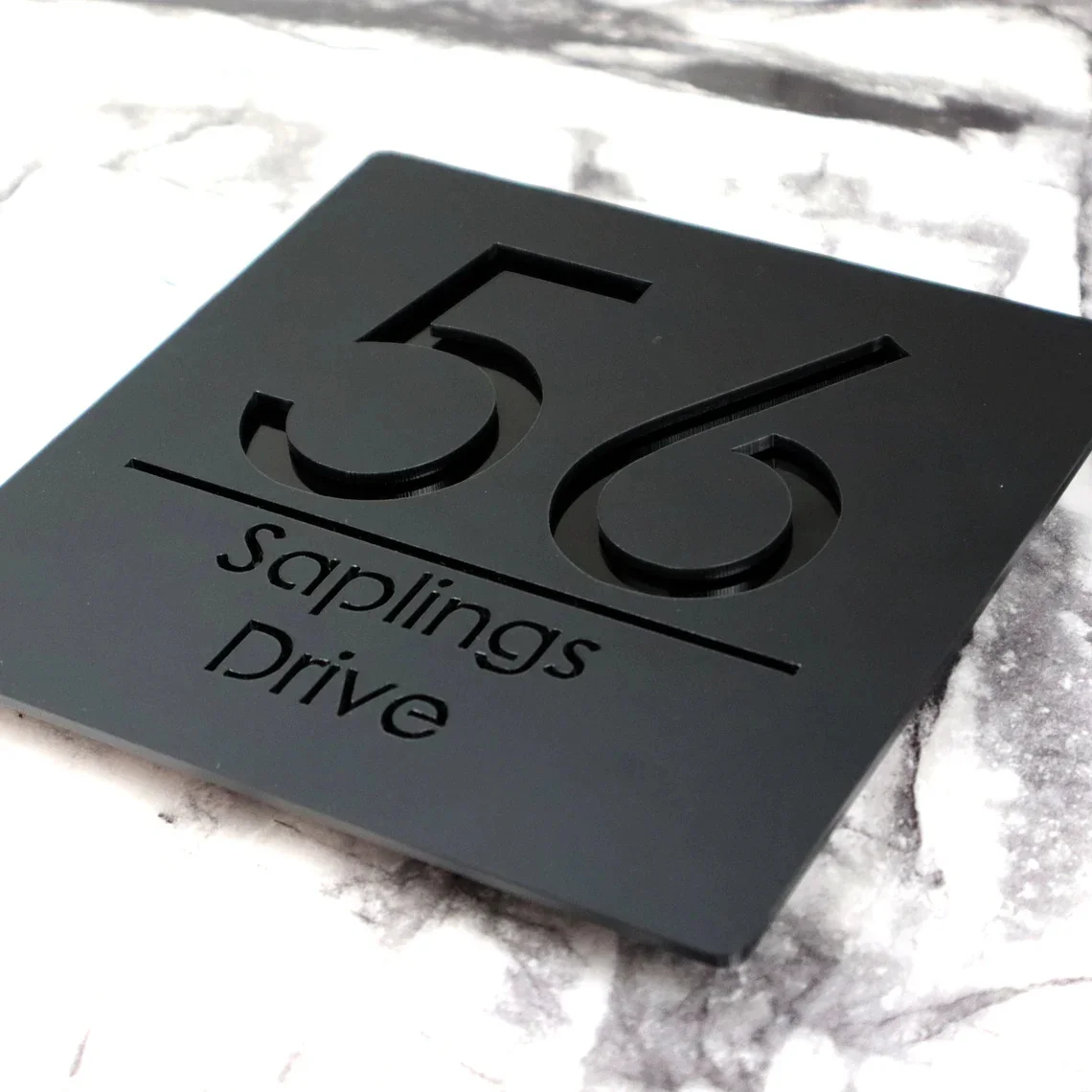 

Лазерная резка, матовый черный и глянцевый черный номер двери, адресные таблички, настенные вывески, персонализированные | 18см х 18см