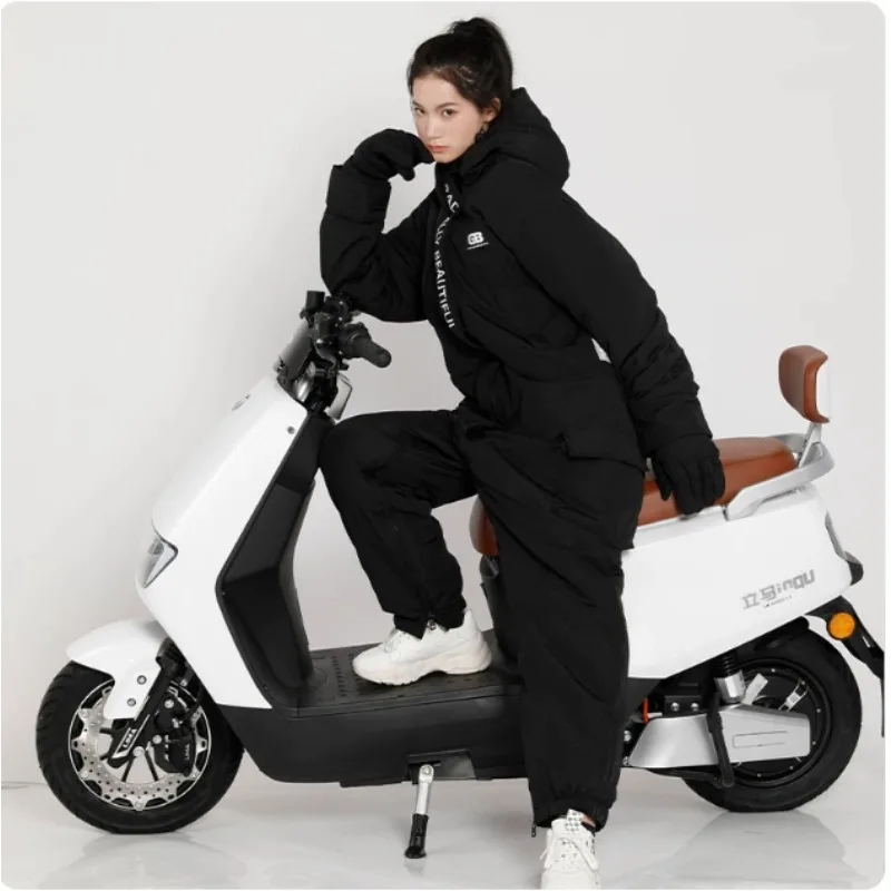 Motorcycle Riding Cold Clothing Winter Warm Windproof Clothing Integrated Quick Dressing Ski Fishing Suit Moto Equipment