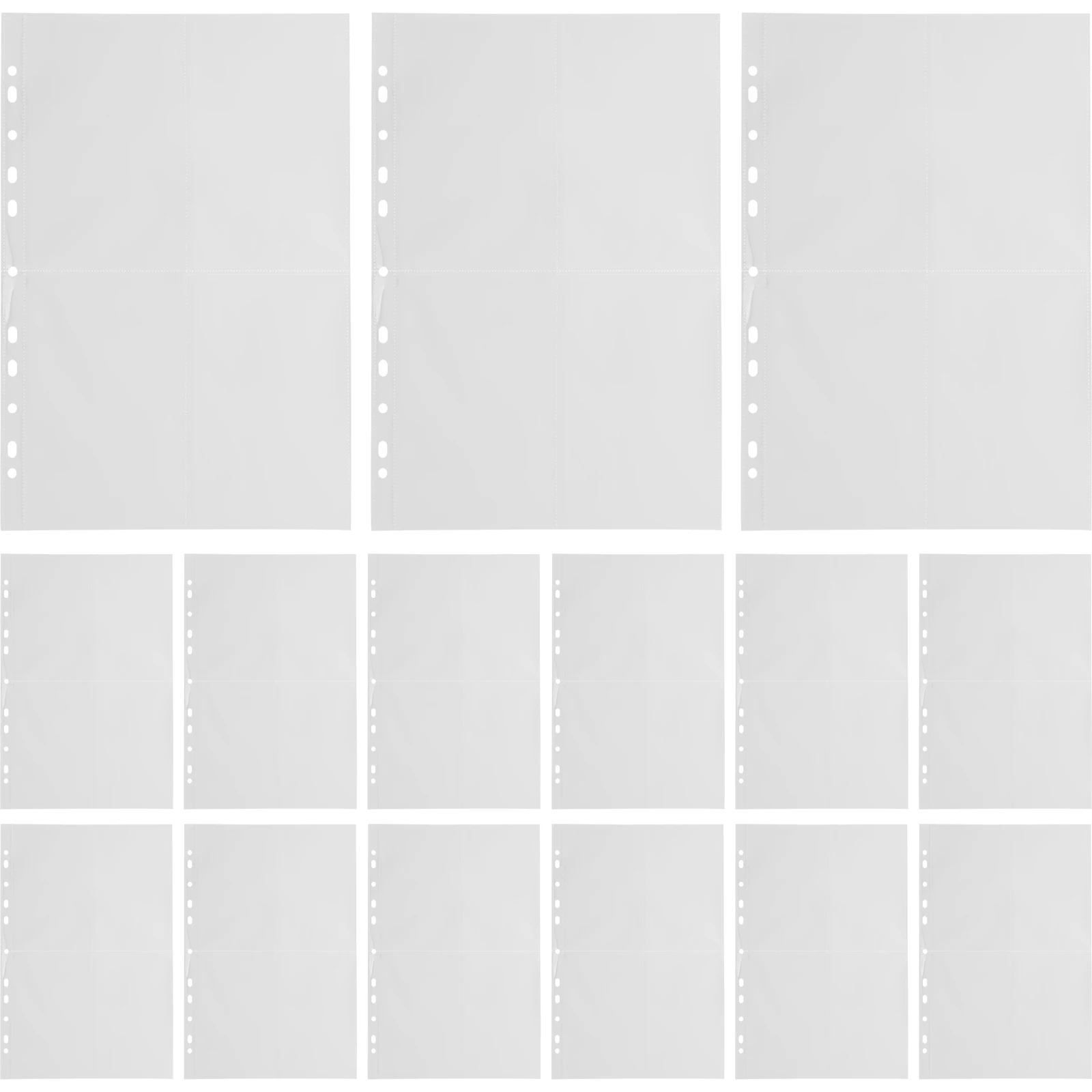 

40 Pcs Loose-leaf Booklet Clear Sleeves for Binders Photo Album Cover Collection Pages Pp Inserts Storage