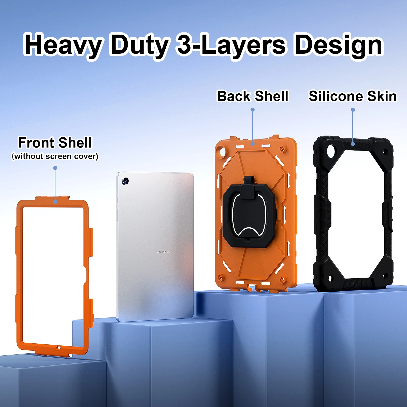 Rotating Heavy Duty Case For Samsung Tab A11 A9 Plus 2025 2023 11\