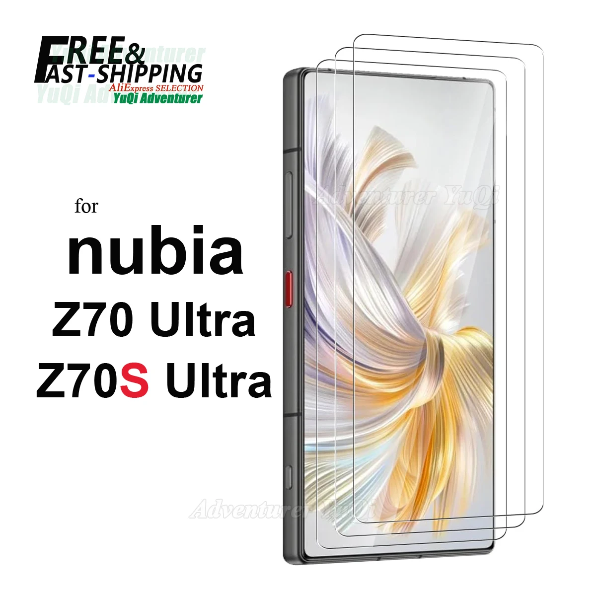 Screen Protector For ZTE nubia Z70 Z70S Ultra 6.85 inch Tempered Glass NOT Full Cover HD Crystal 9H Anti Scratch Case Friendly