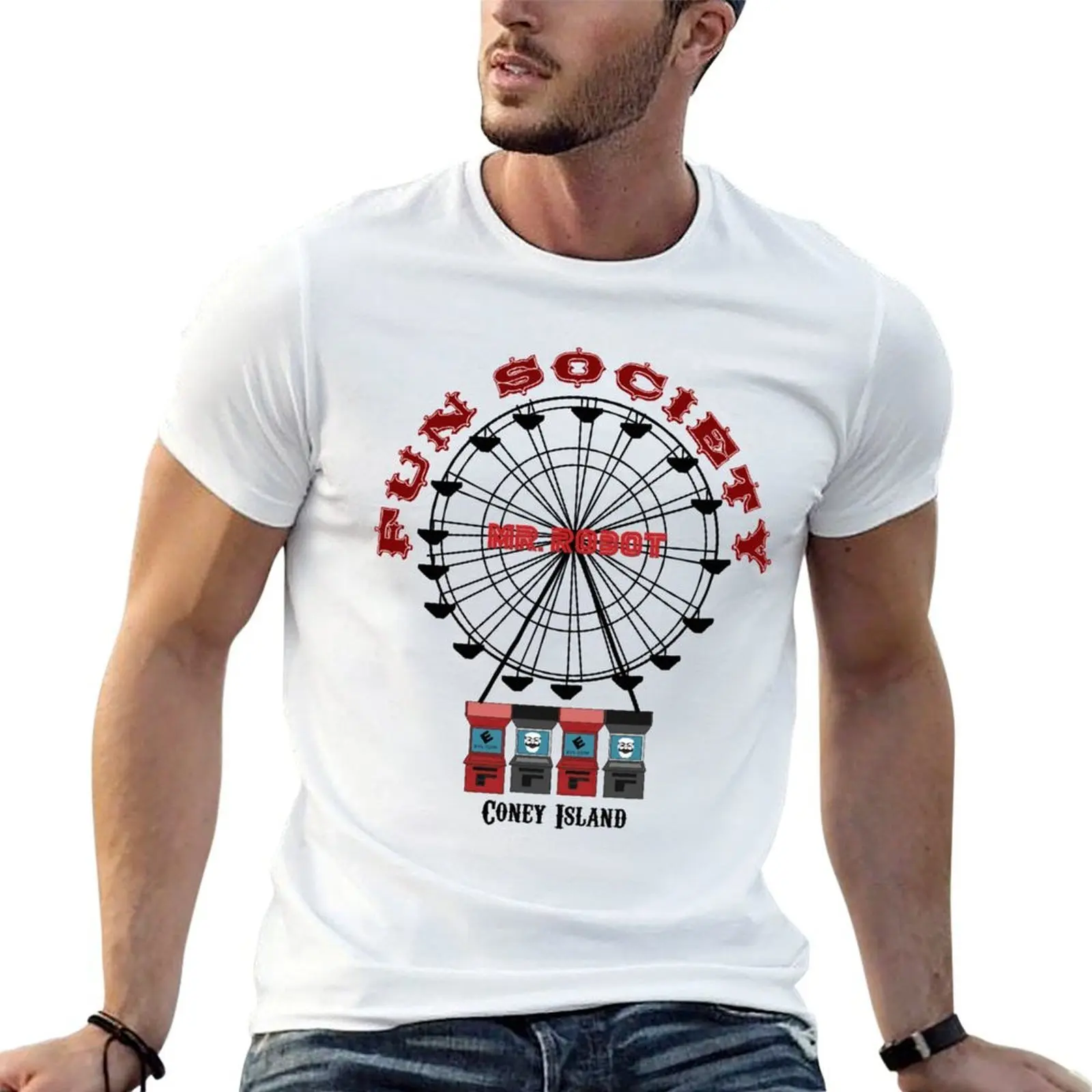 

Fun Society T-Shirt man t shirt summer funny t shirts dark humor cotton tshirt 100% T-shirt
