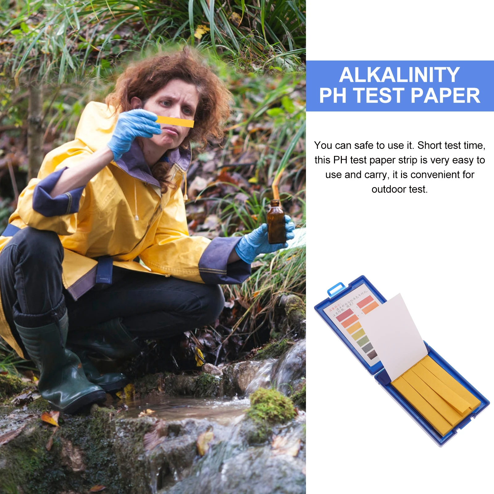 

Acid Alkali PH Test Paper Universal Strips Lightweight Compact Acidic Alkaline Testing Papers Precise Lab Use Solution