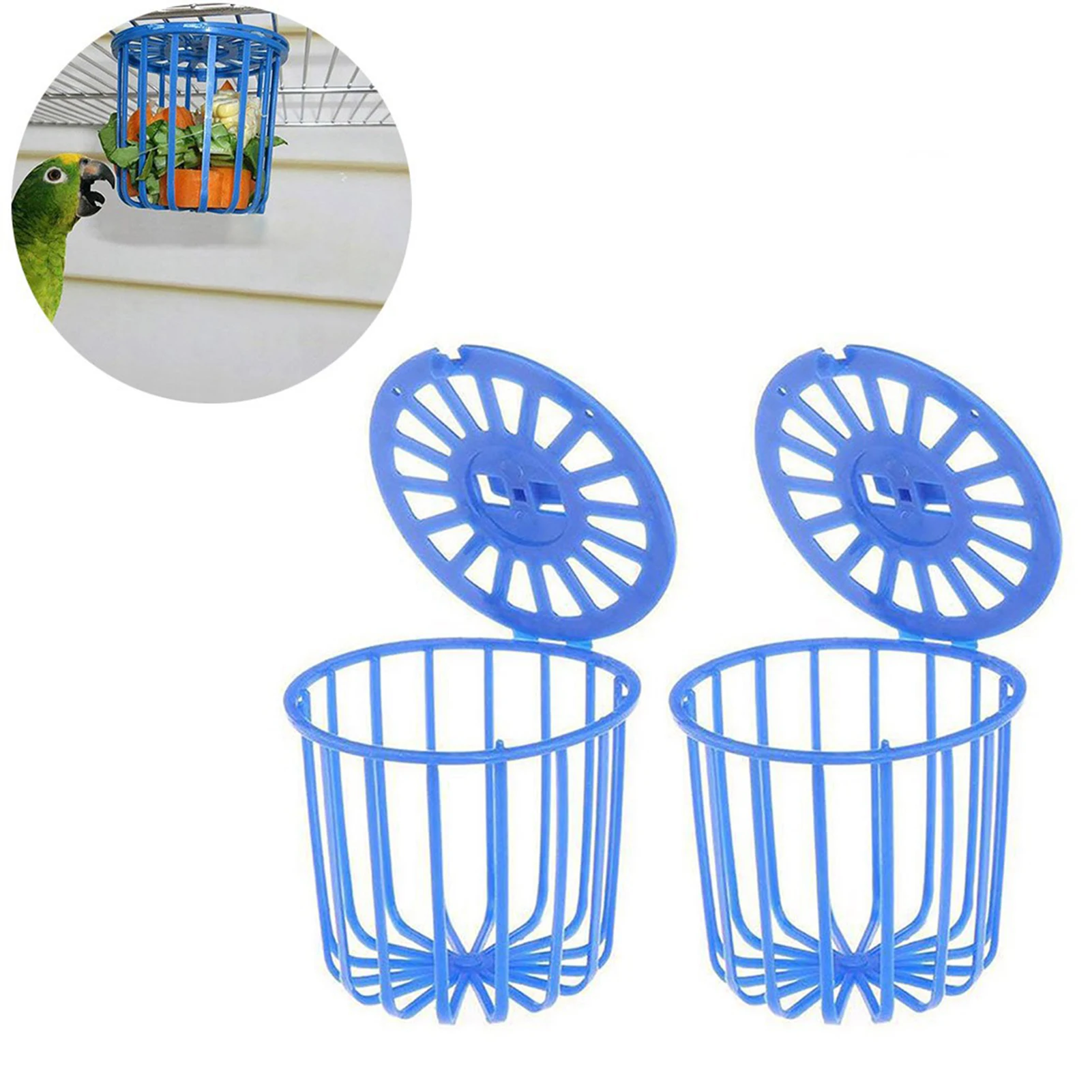 Plastic Hollowed-out Bird Feeding Holder Lightweight and Reliable Bird Feeding Holder for Fruits and Carrots Feeding