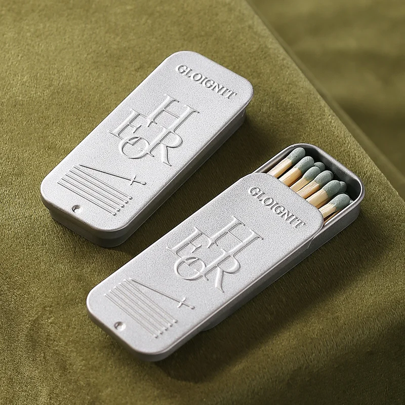 1PC Retro Matchbox-High-end Embossed Tinplate Box,Stylish Matchbox,Emergency Tool,For Long Matches,Empty Box Not Include Matches