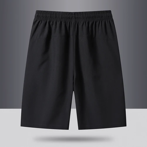Imagen 2 del producto Nuevo para verano 2025, pantalones cortos deportivos de secado rápido para la playa para hombre, pantalones cortos negros informales de talla grande 8XL 7XL, pantalones cortos