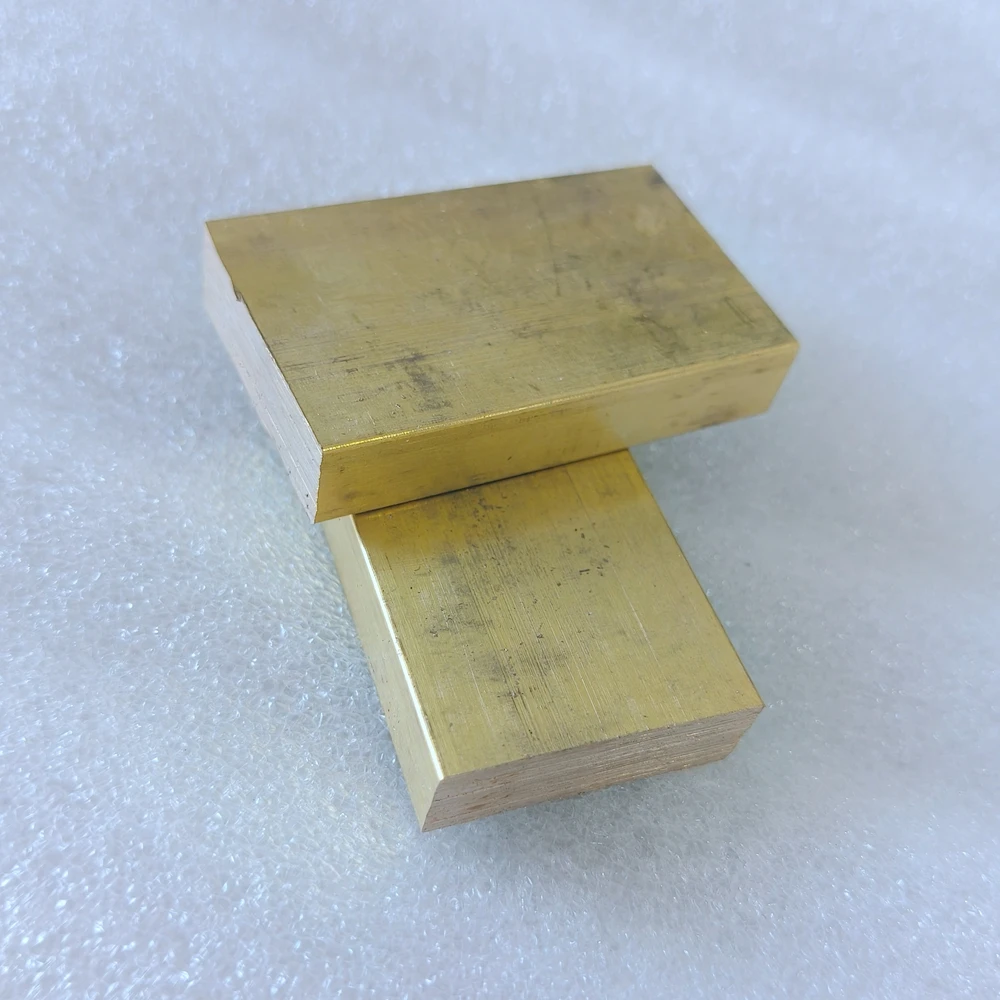 1pcs H62 Brass Block Brass Plate Knife Handle Guard Heat Sink Material DIY Customize Service