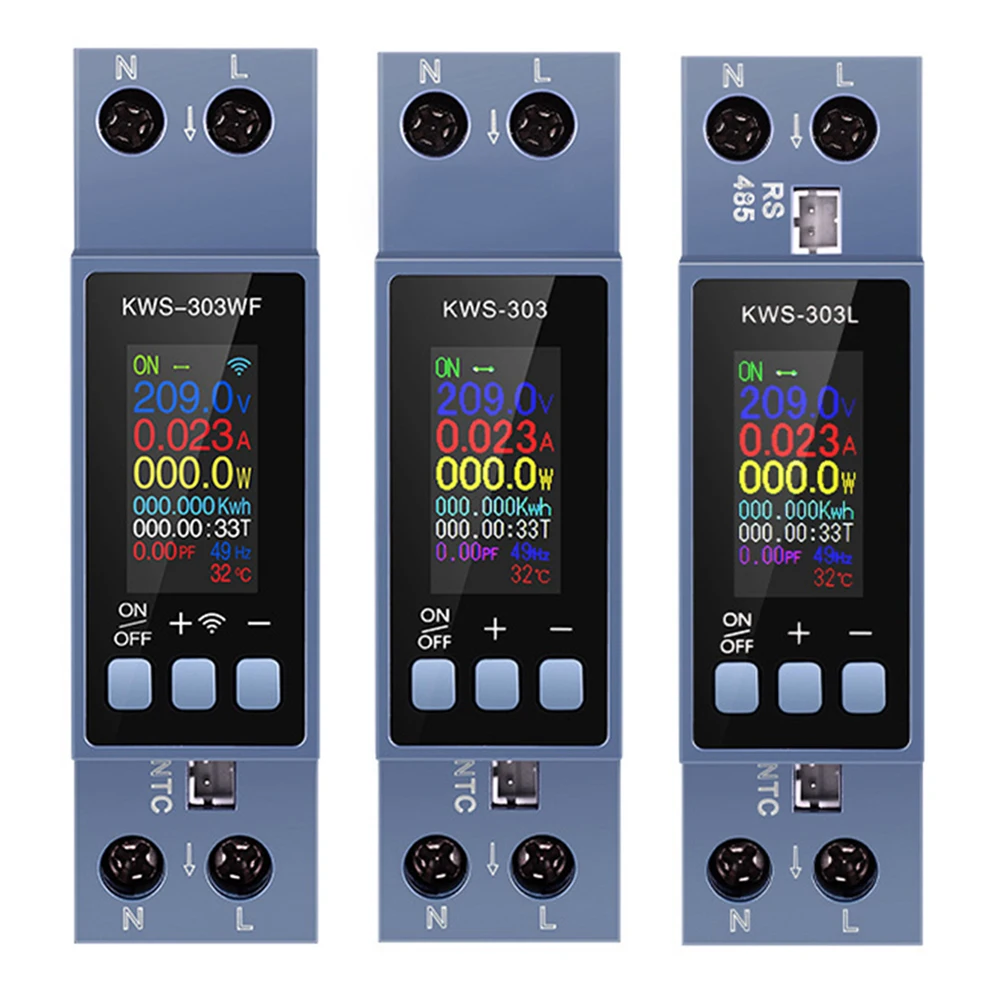

0.96 Inch Two Phase AC Meter WiFi Networking Current Power Meter 0-40A Wifi/485 Communication For Cabinets/factories/homes