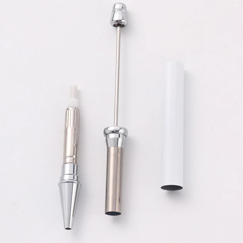 100Pcs DIY Bead Ballpoint Pen Hot Sublimation Metal Aluminum Rod Blank Heat Transfer Business Neutral Pen