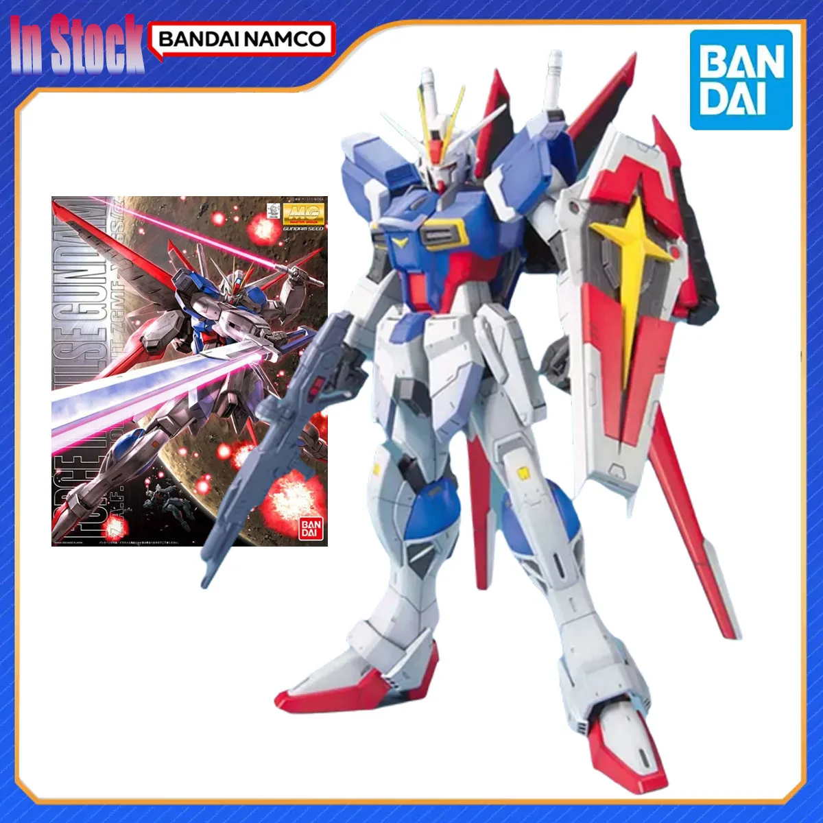 

Original Genuine Bandai Anime Gundam MG 1/100 FORCE IMPULSE Action Figure Model Kits Gift for Kid Assembly Model Original box