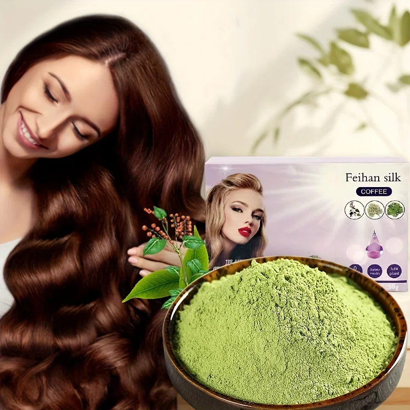 50g/Pack Plant Haina Powder Black Hair Care Powder Black Hair Plant Dyeing White Hair Covering White Hair