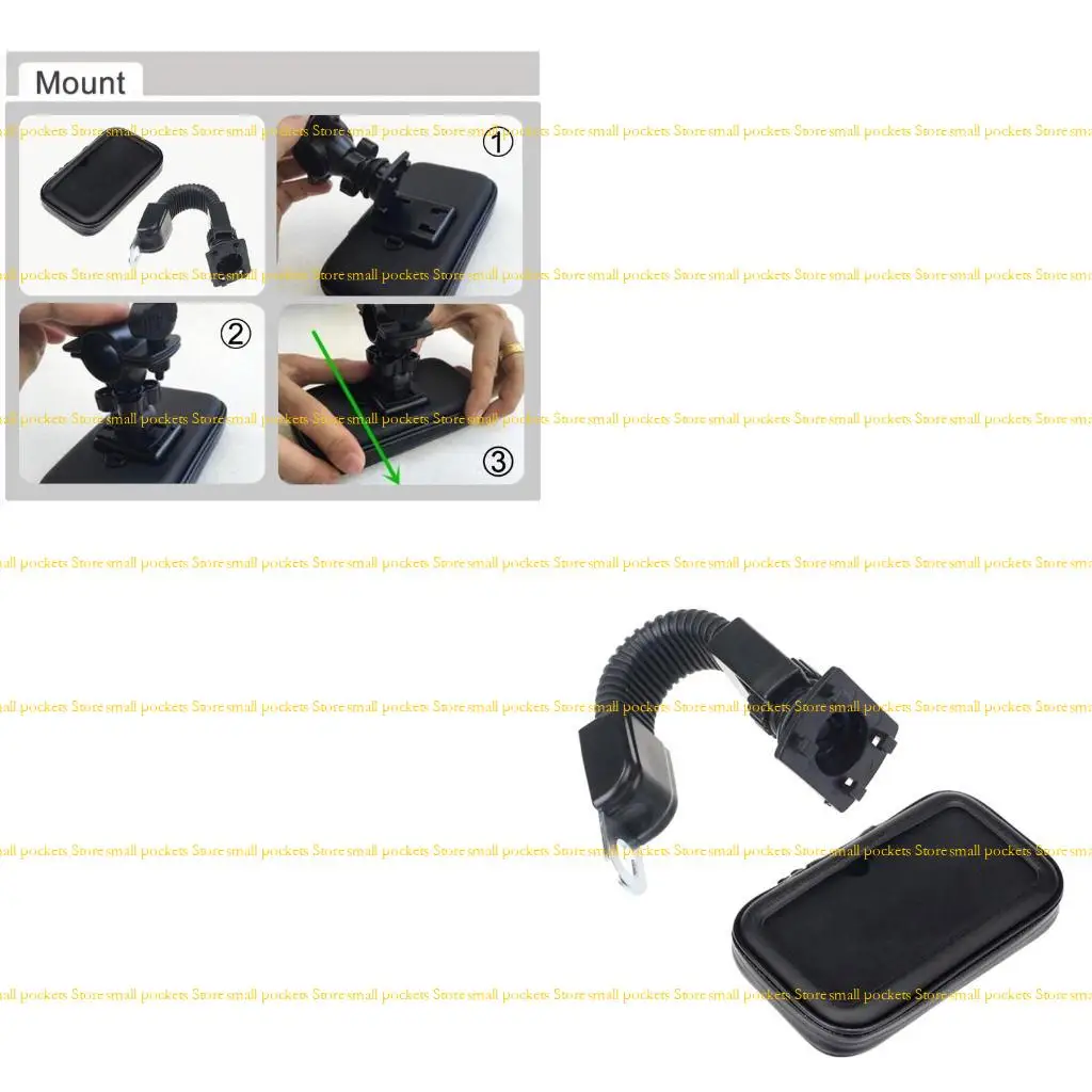 

R1WD мотоциклетное зеркало заднего вида с отверстием 8 мм, водонепроницаемая сумка для чехла, держателя для фото