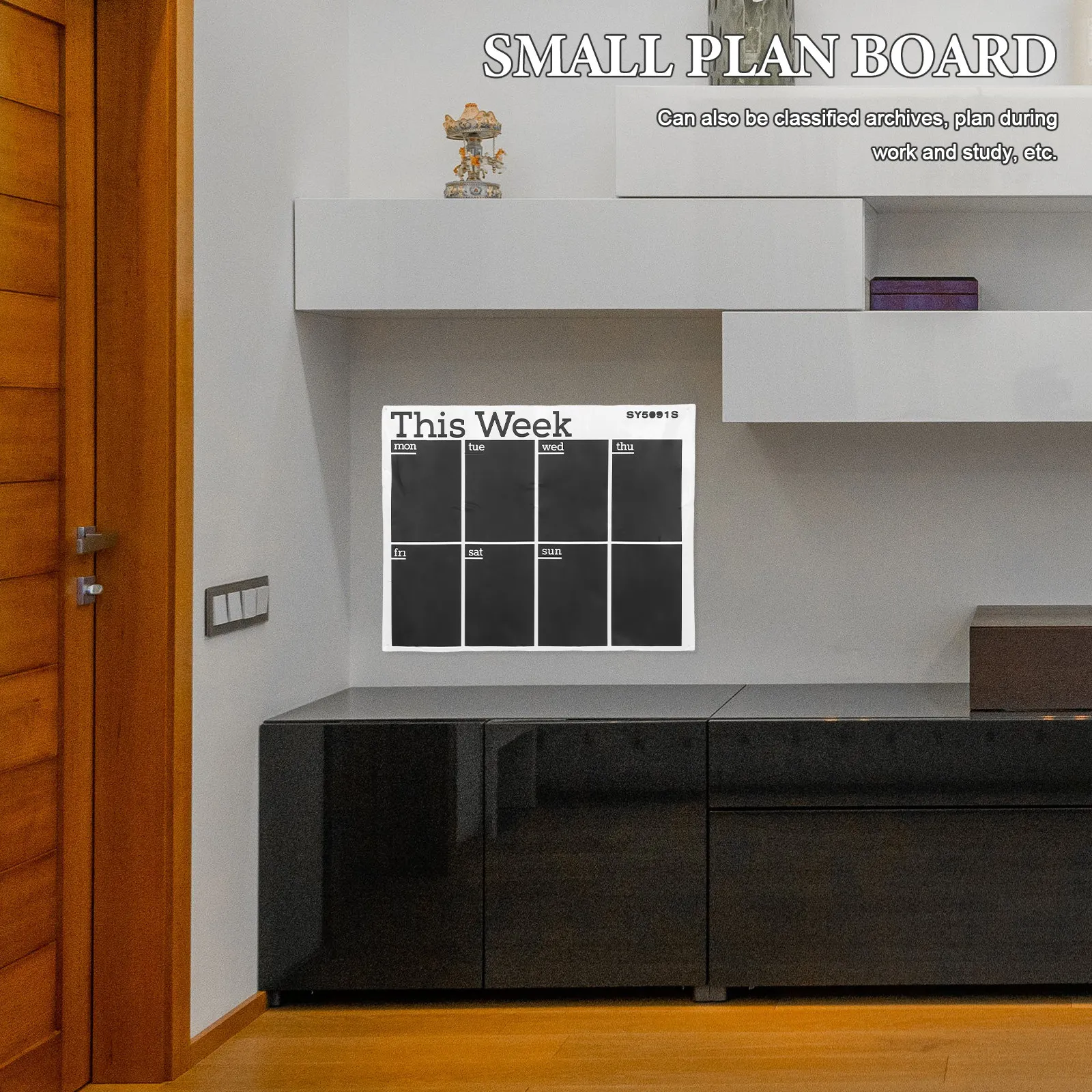 

Small Plan Board Chalkboard Sticker Removable Self-Adhesive Weekly Schedule Board for Wall Fridge Office School