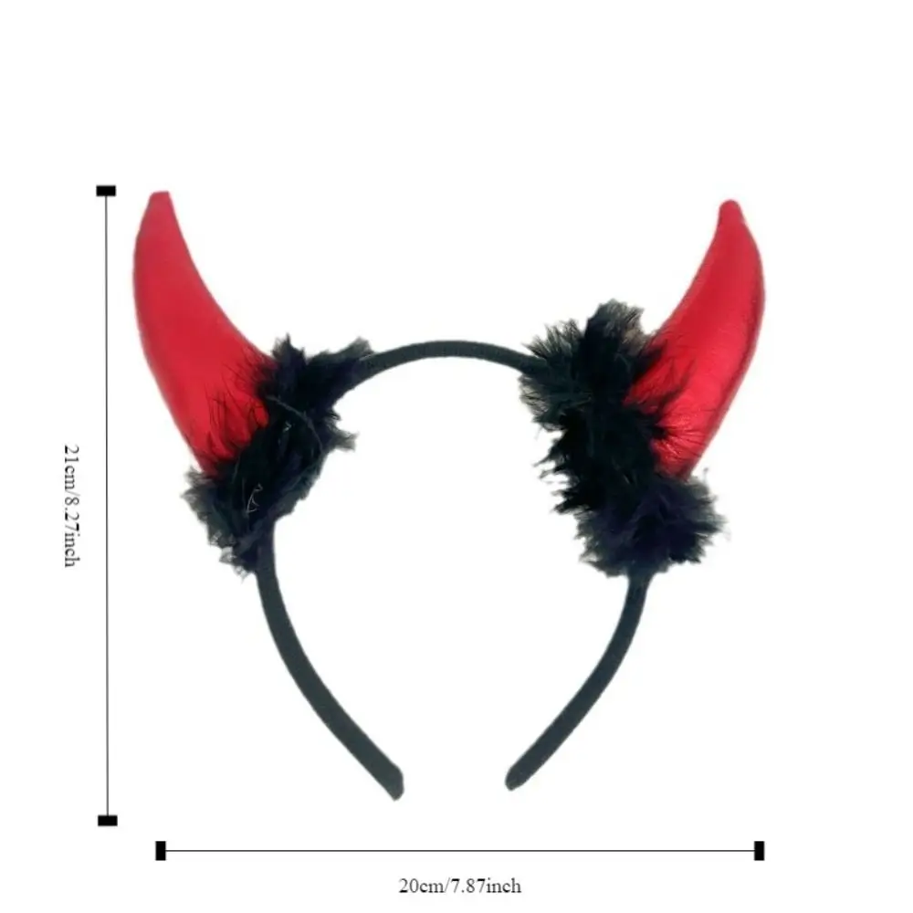 Costume rouge cornes du diable bandeau accessoires de cheveux décorations Halloween bandeau de cheveux Goth Halloween fête paillettes bandeau femmes