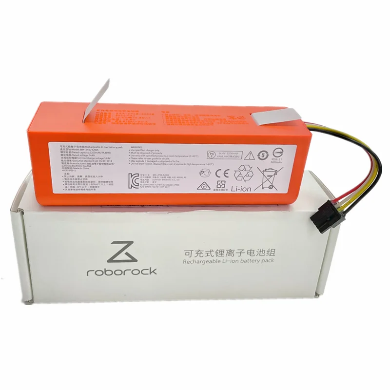 Battery Replacement for Roborock  Robot Vacuum Cleaner S50 S51 S55 S5Max S6 Pure S65MAXV S7 S75 5200mAh Original  Li-ion