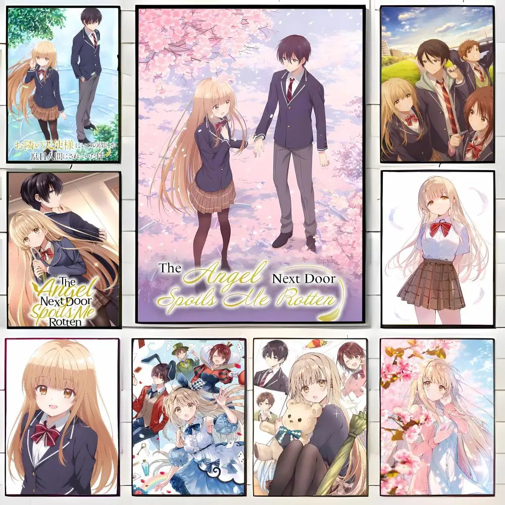 Healing Anime T-The Angel Next Door Spoils Me Rotten Poster Wall Art Print Decorative Mural Home Decor Gift Unframed