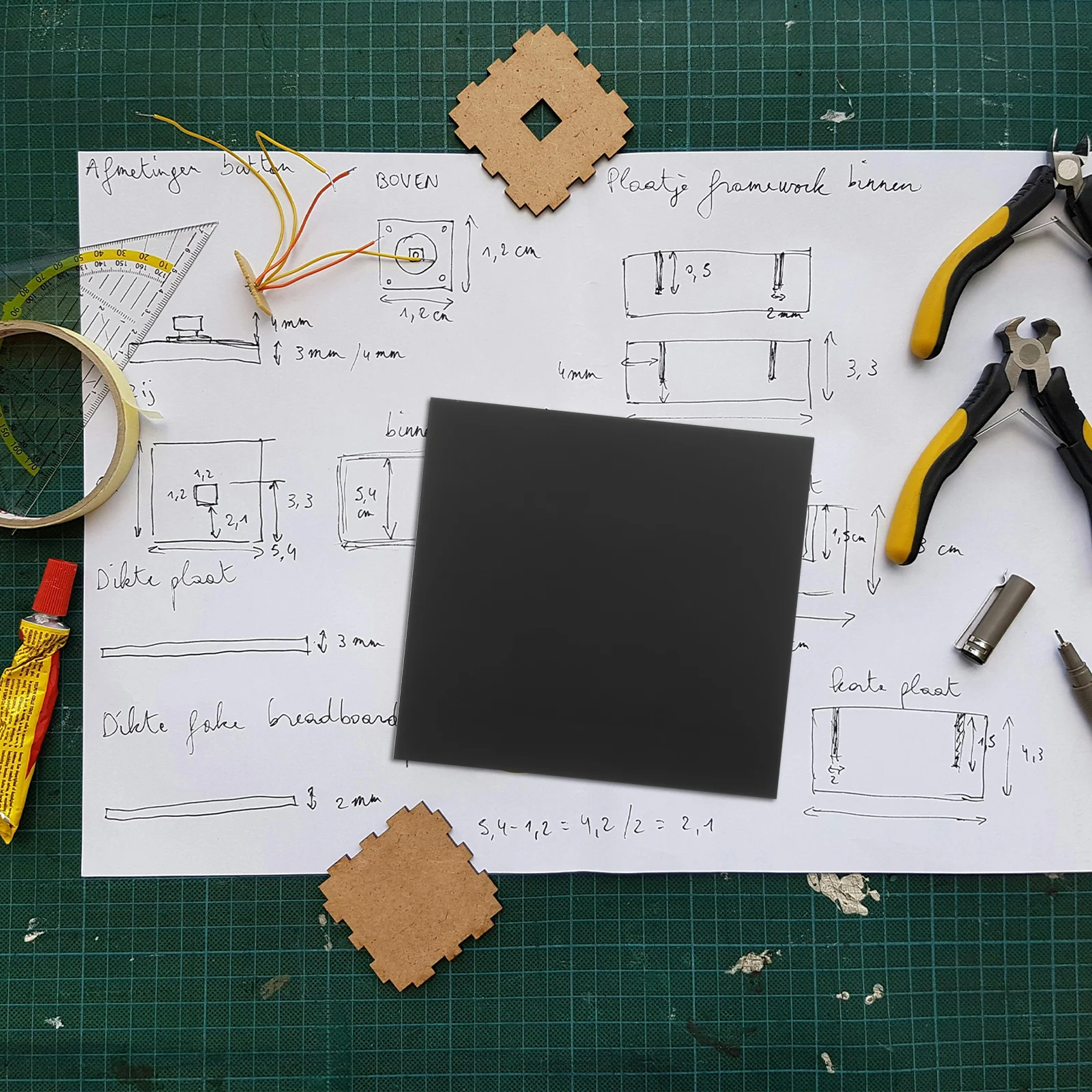 

10Pcs Acrylic Board 2mm Sturdy Sheet DIY Painting Crafting Supplies Black Acrylic Plate for Home Decor Photography Art