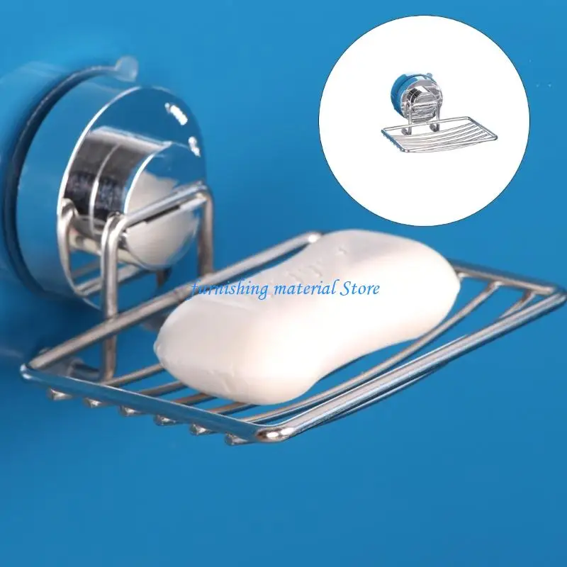 

Y5GD ABS Plastic Soap Dish For Bathroom Wall Adhesive Suction Cup Space Saving Design