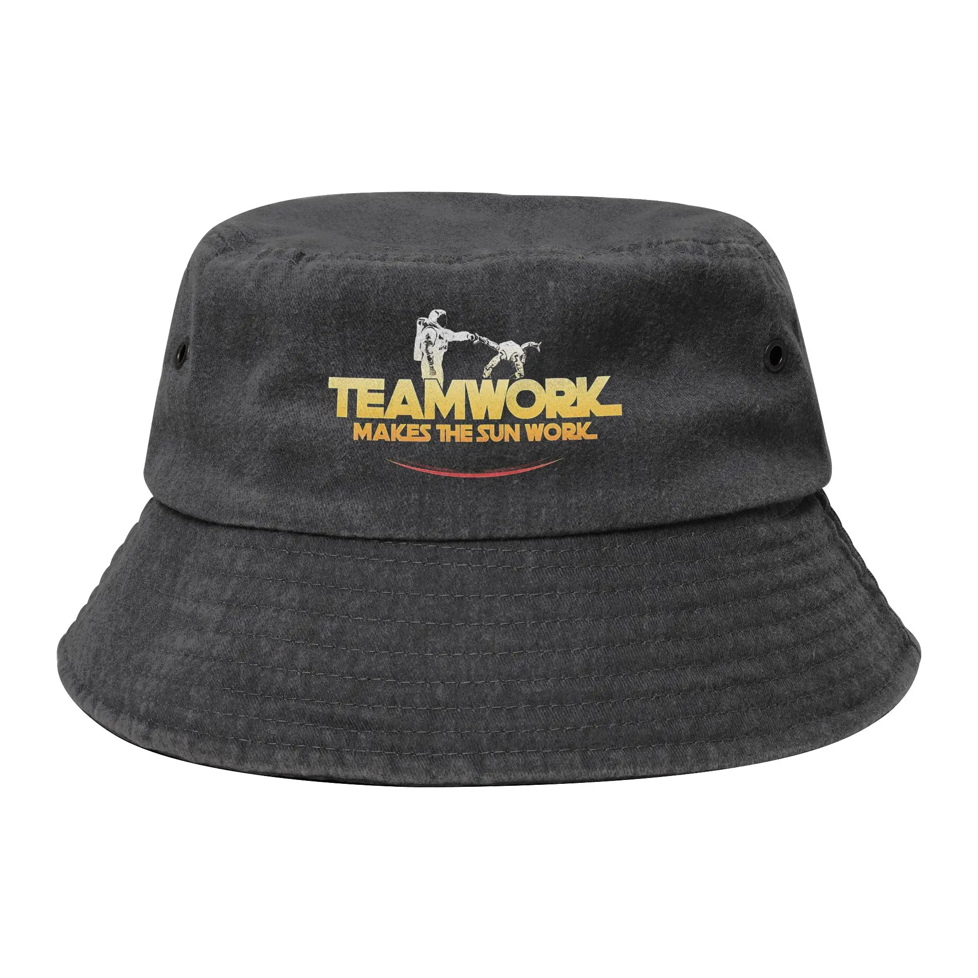 Getaway Headwear Teamwork Makes Bucket Hat Men Women Distressed Cotton Hot Sun Hats Project Hail Mary Session Hat Fishing Hats
