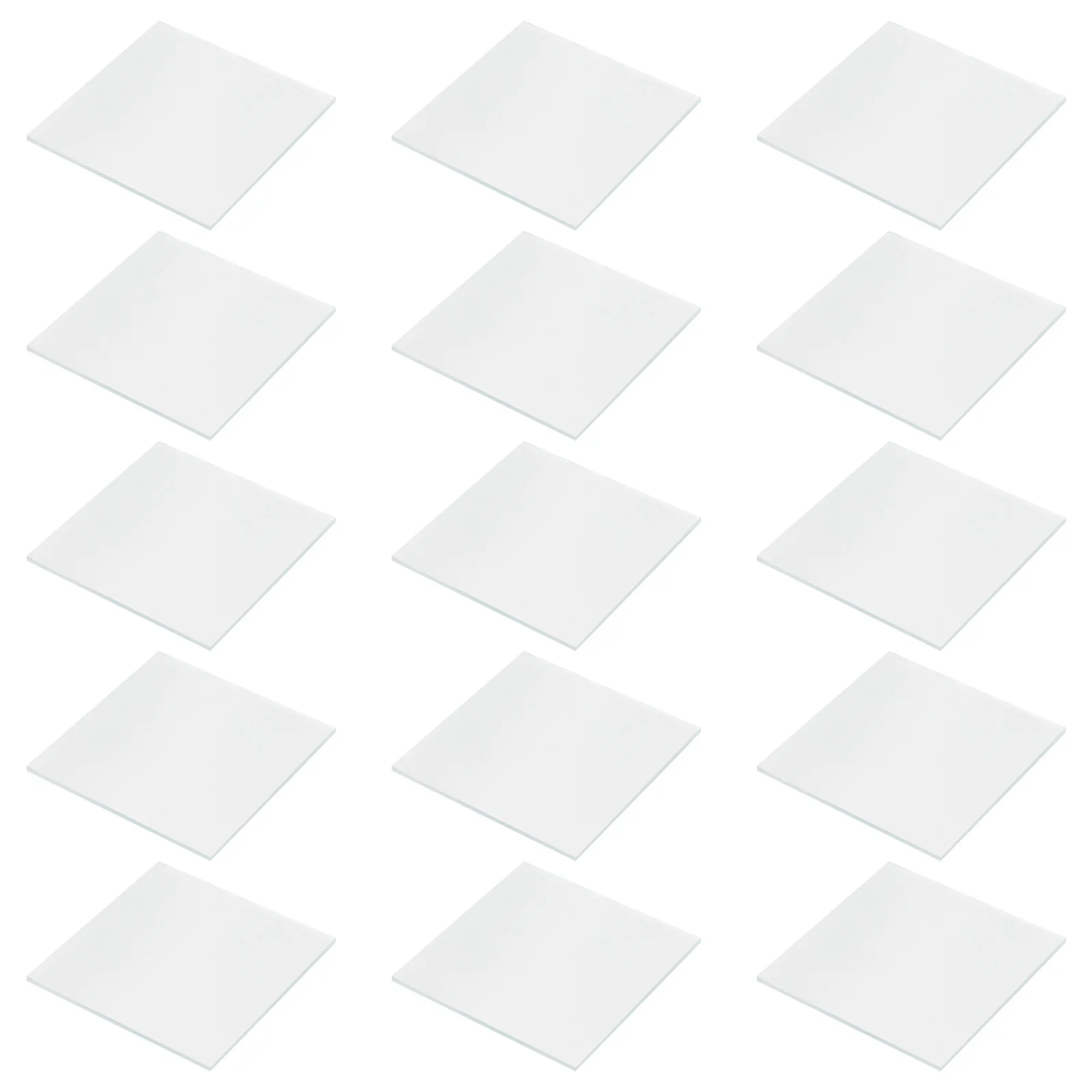 

15Pcs Frosted Glass Sheet Transparent Sealing Plate for Gas Cylinder Laboratory Experiment Supplies Durable Non Breakable