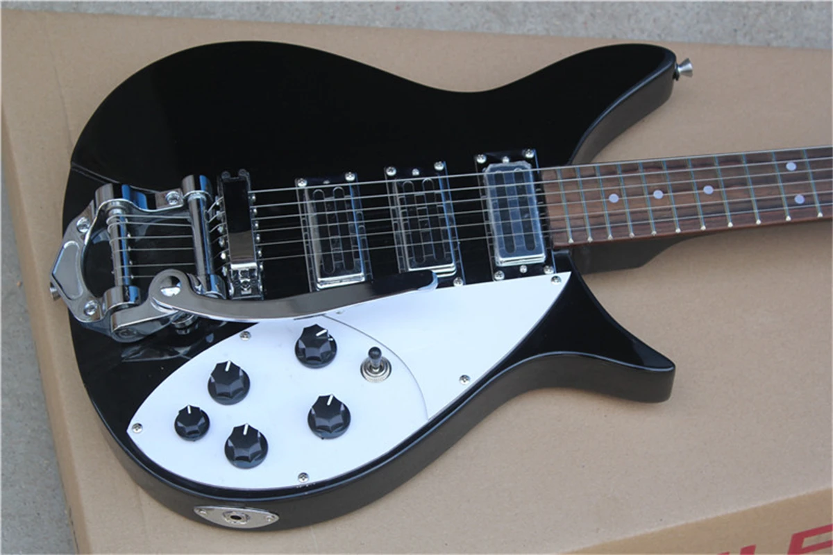 Rickenbacker 325 Electric Guitar With Tremolos System Bridge Black Color High Quality Guitarra Free Shipping