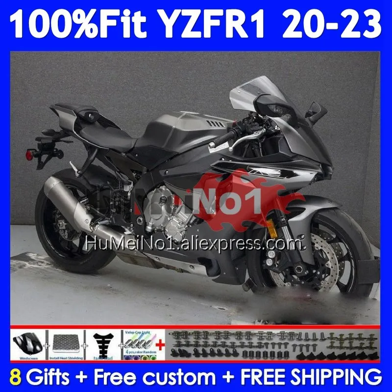 Injection For YAMAHA YZF R1 R 1 1000 YZF-R1 YZFR1 20 21 22 23 24 Grey black 371No.21 YZF1000 2020 2021 2022 2023 2024 Fairing