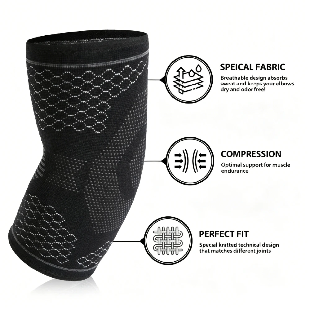 1/2PCS Tennis Elbow Brace for Golfers Elbow & Pain Relief, Compression Arm Sleeve for Men Women, Weightlifting, Basketball, Gym