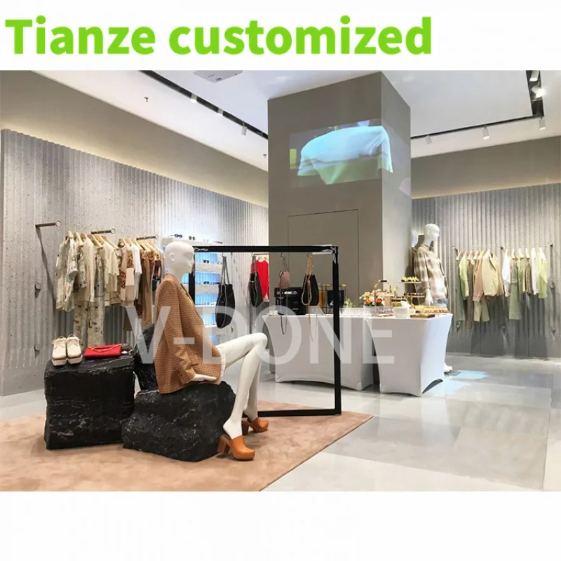 Customized-Factory Direct Sale Made	 Clothing Store Display Stands Rack Shop Cash Counter Design clothing store rac