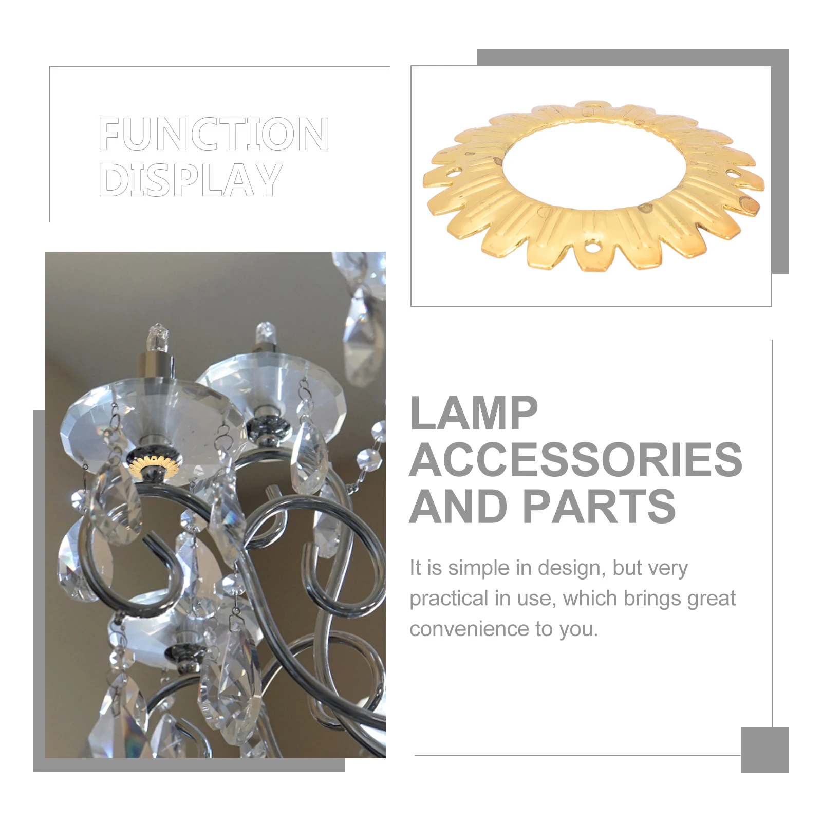 

12pcs Chandelier Accessories 24 Holes Multicolor DIY Lamp Parts Iron Material Decorative Light Fixture Simple