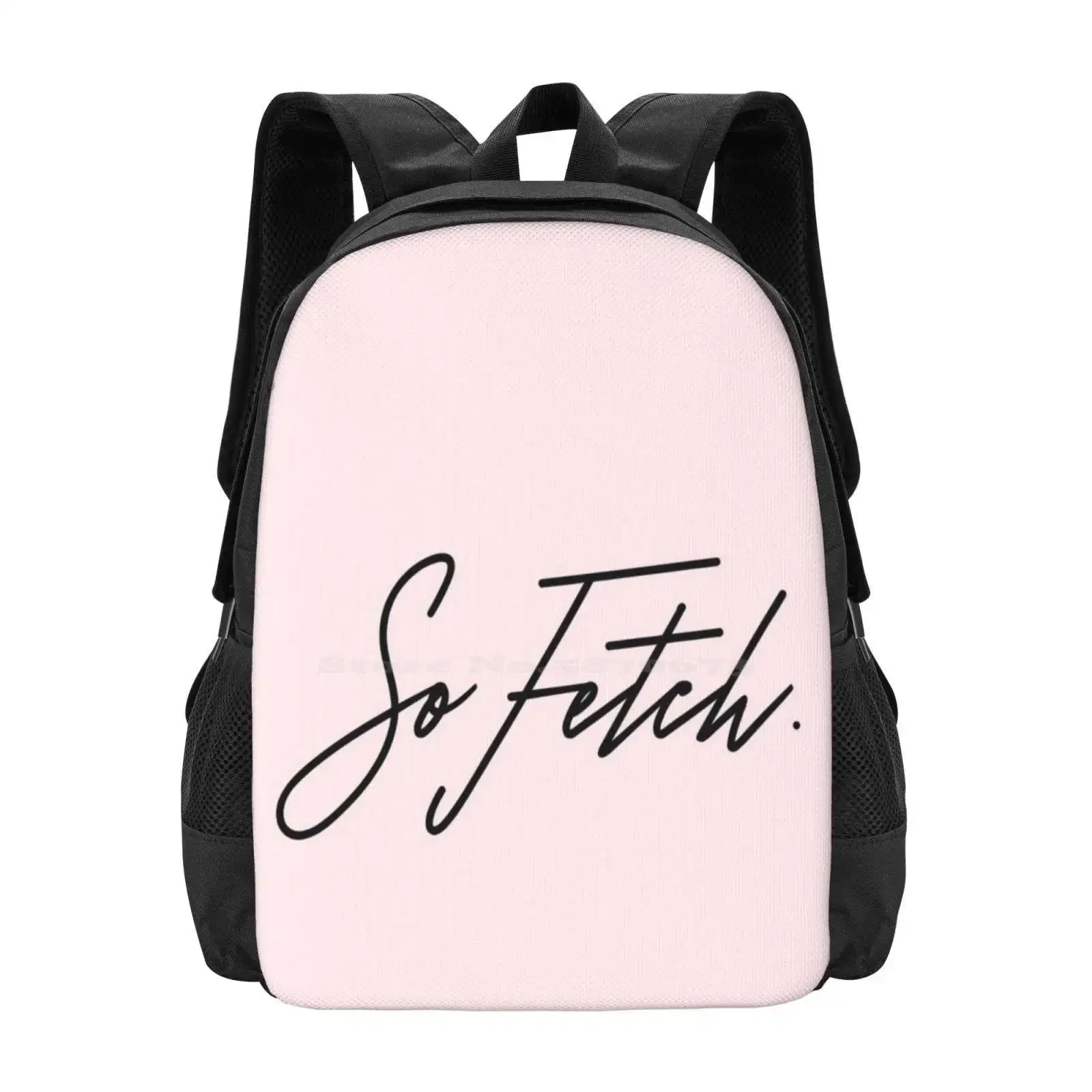 

Mean Girls-So Fetch. School Bags Travel Laptop Backpack Mean Girls Light Pink Cult Classic Thats So Fetch Gretchen Weiners Cady