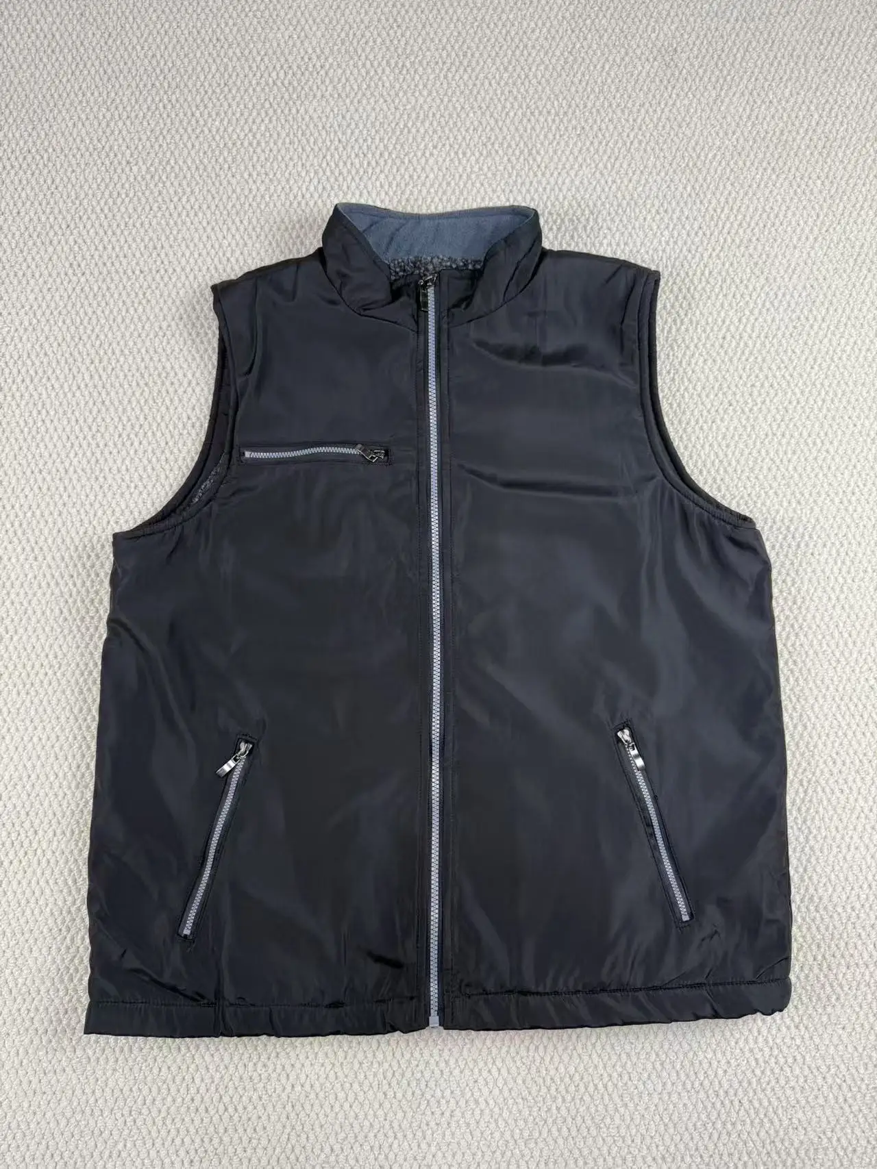 

Весенне-осенний хлопковый жилет с воротником-стойкой, утепленный, больших размеров, повседневный, городской стиль, на молнии, цветной