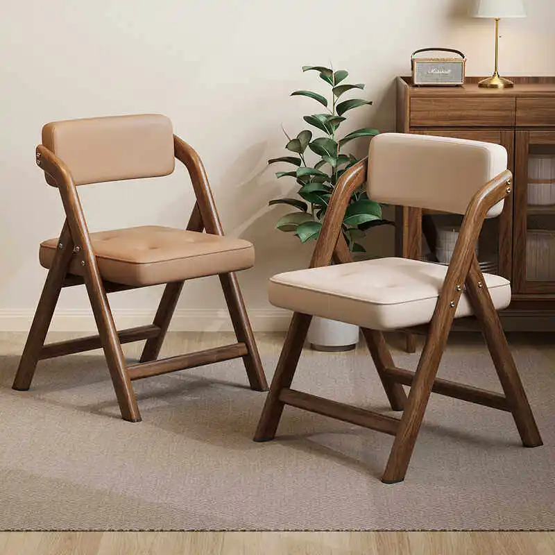 Folding Chair Home Dining Chair Backrest Lightweight Luxury Design Fortable Stackable Leisure Krzesla Do Jadalni Furniture