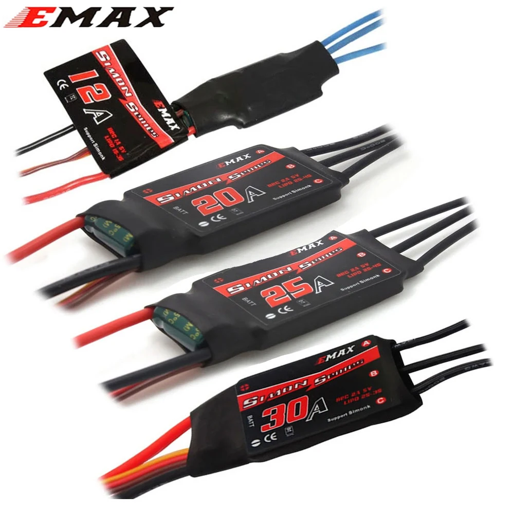 EMAX SimonK ESC 12A 20A 25A 30A Simon K BEC Speed Controller Brushless ESC For RC FPV Drone