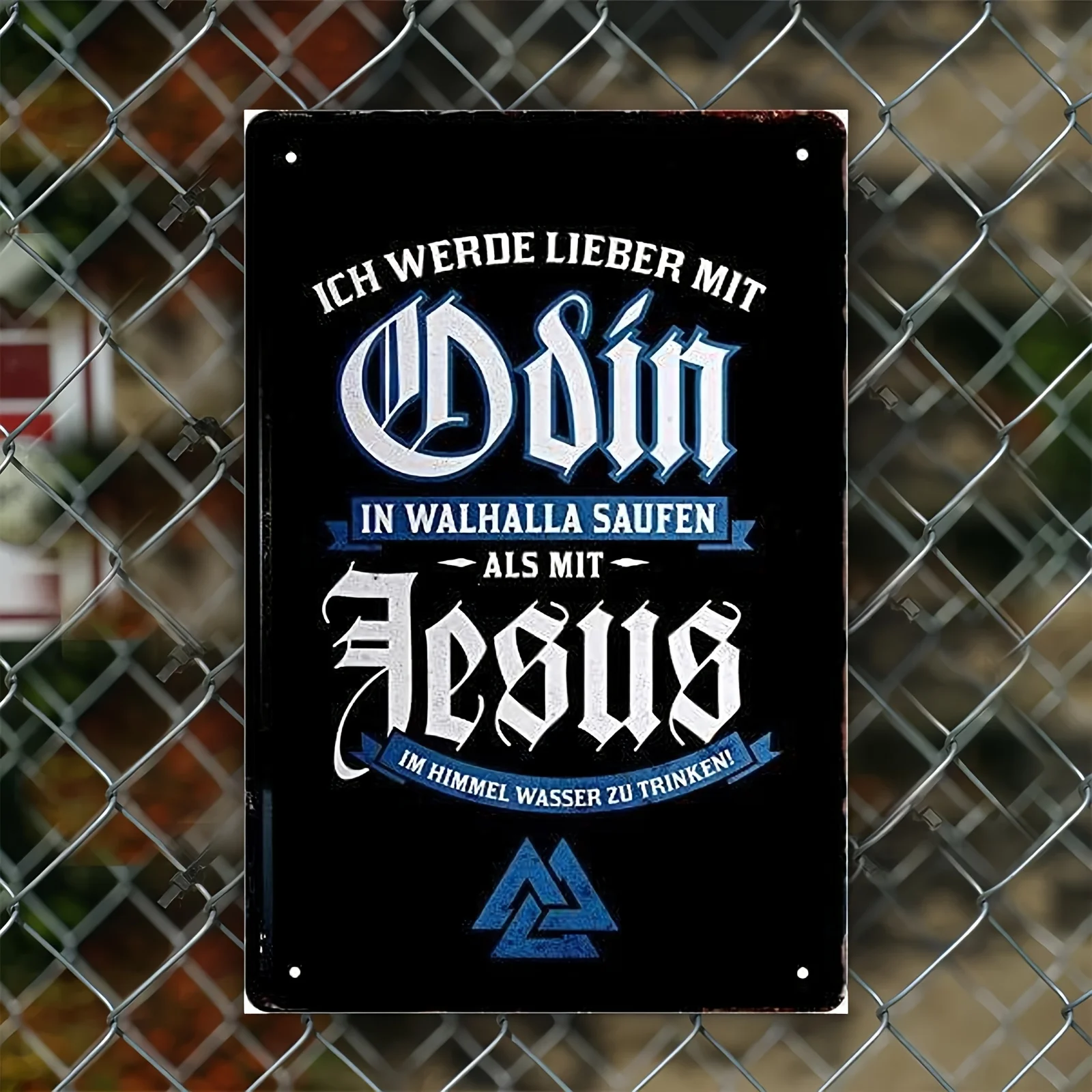 Vintage Viking Quote Metal Sign - 