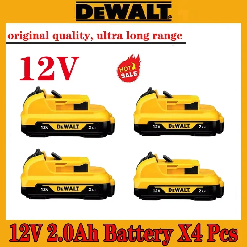 Cordless/Rechargeable for Dewalt DCB120 Lithium ion Batteries 12V 2.0Ah Battery DCB124 DW089LG DCD701F2 Power Tools/Laser Level