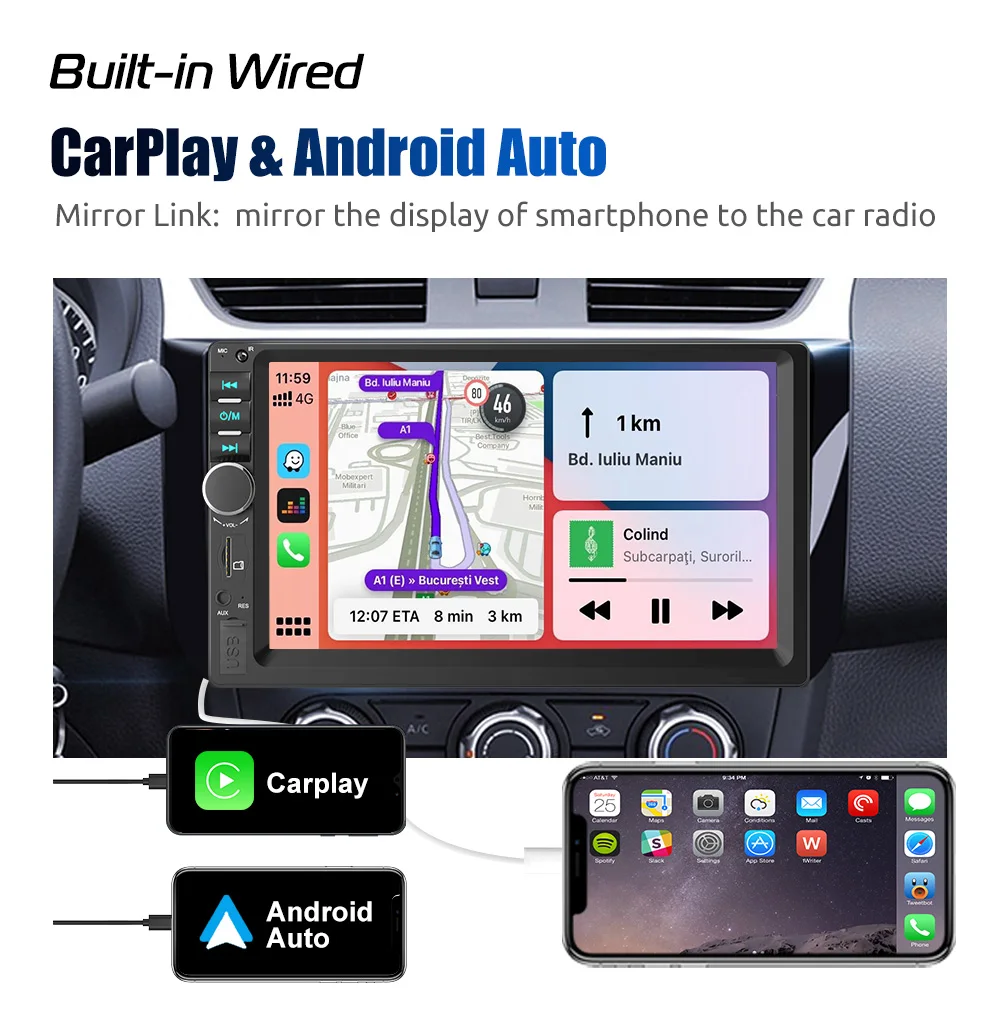 ESSGOO Wired Carplay Car Intelligent Systems 7 \