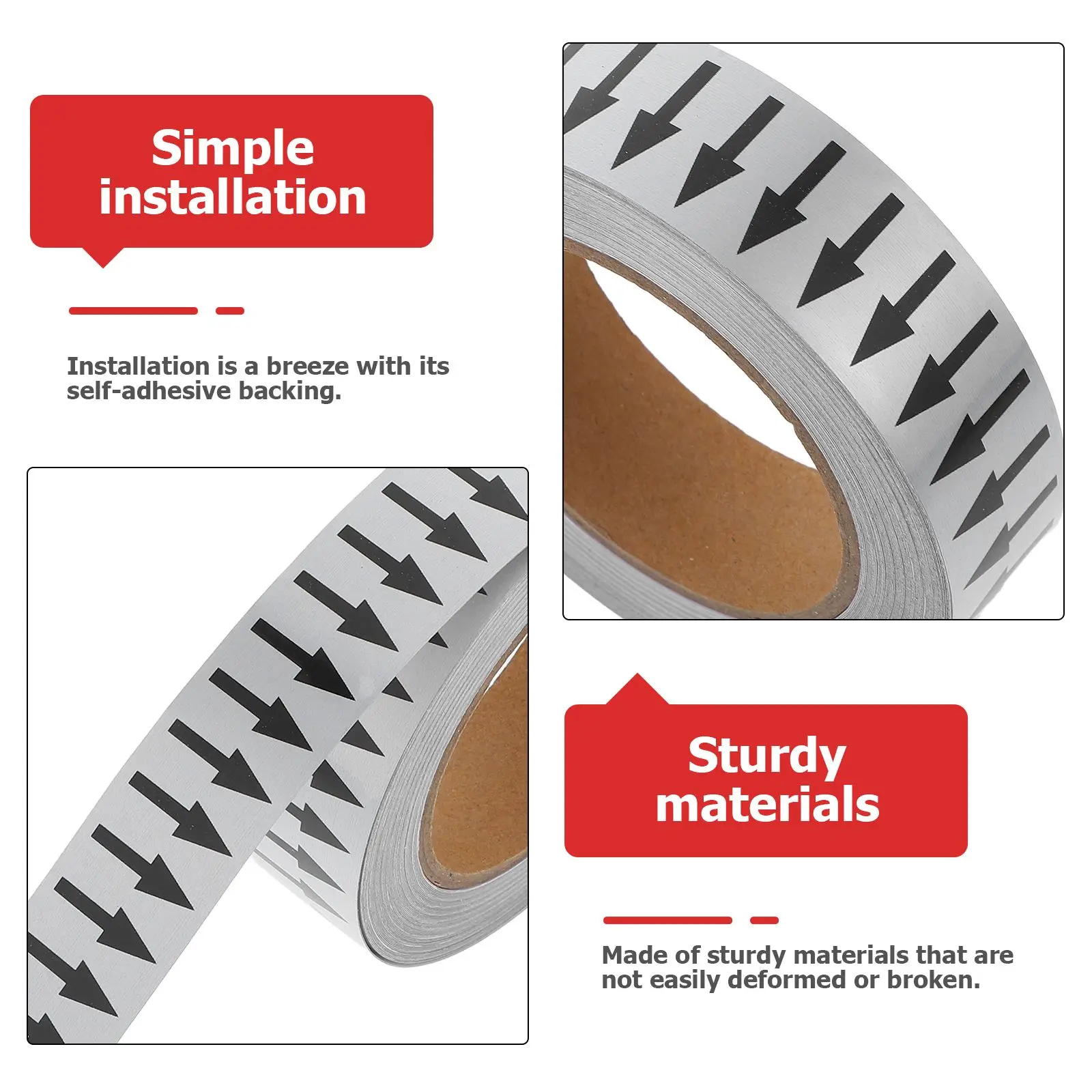 Pipe Labels Arrow Direction Signs Gas Pipe Tape Fire Exit Markers Safety Stickers Adhesive Backing Industrial