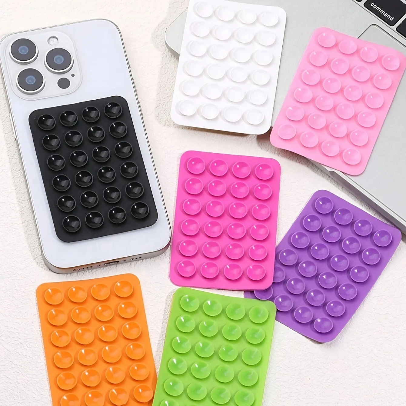 

24 двусторонние присоски — силиконовые наклейки-держатели для телефона, квадратный дизайн для многократного использования с мобильными устройствами