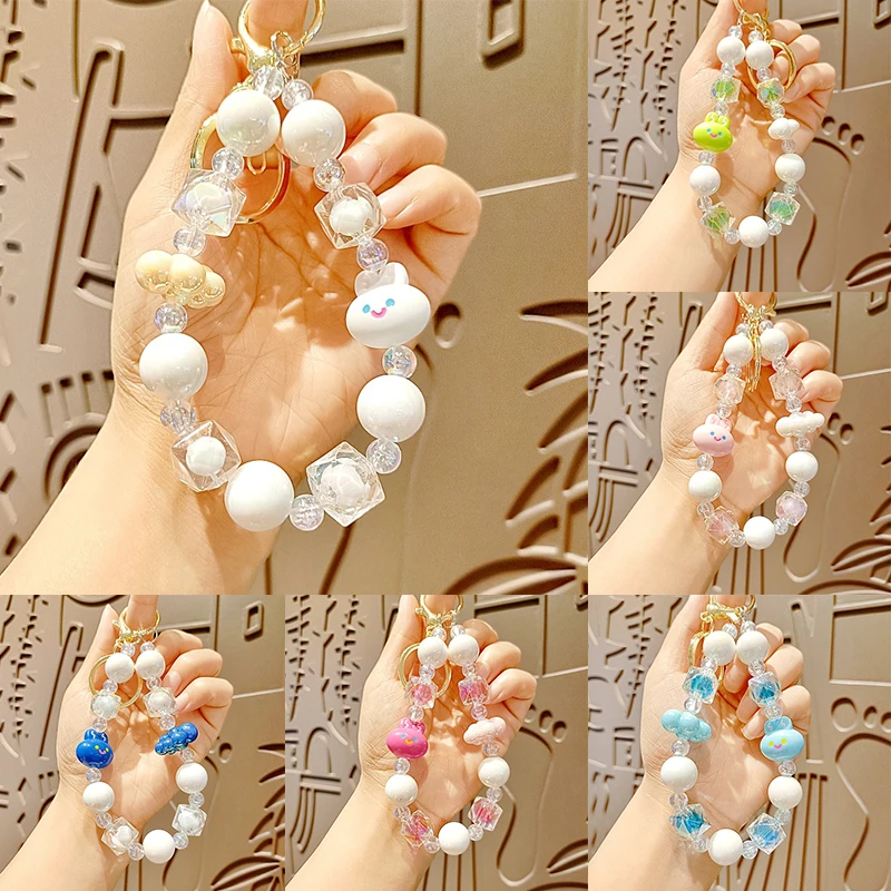 Creative Mobile Phone Chain Universal Mobile Phone Anti Loss Lanyard For Women Girls Fashion Little Rabbit Cloud Phone Chain