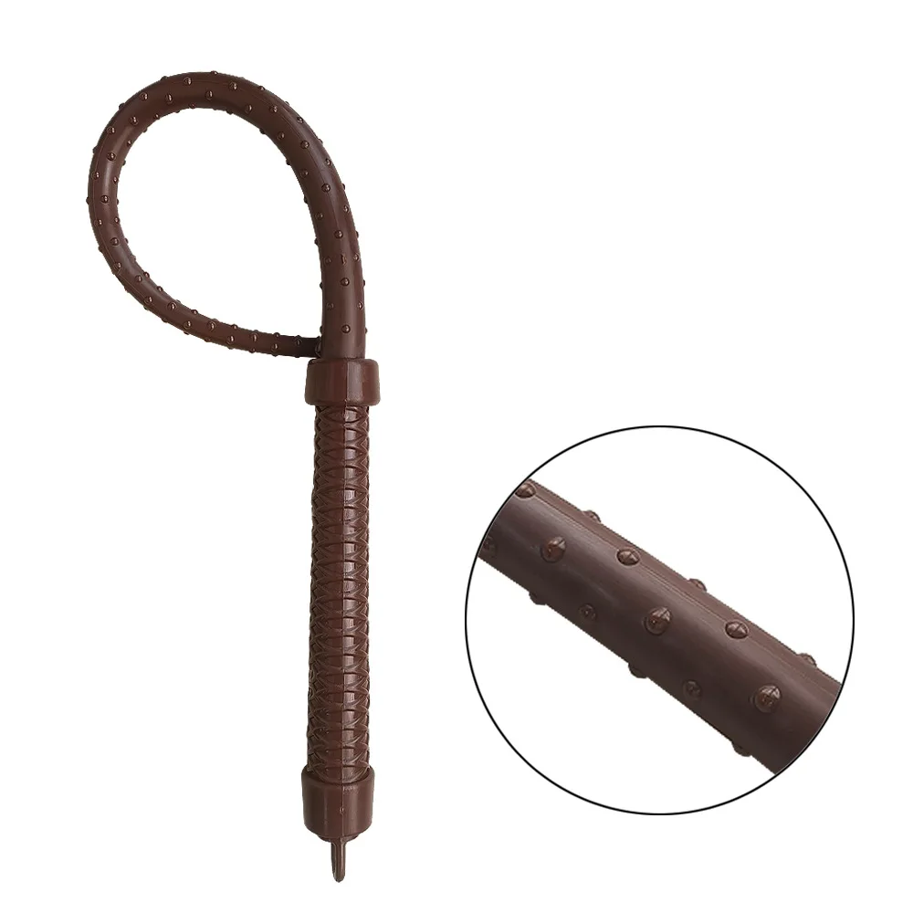 23 inch Rubber Whip Horse Riding Crop Equestrian Sports Black Brown