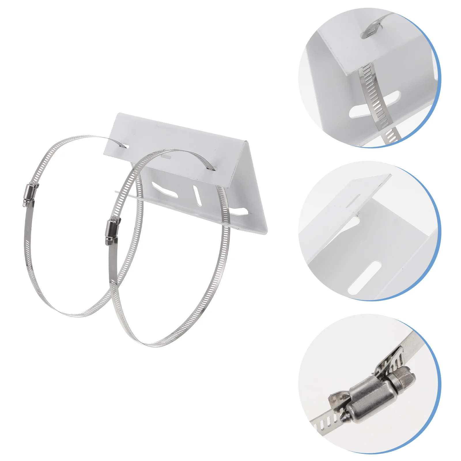 

Security Camera Pole Mount Wall Hoops Mounting Adapter Vertical Bracket For Cctv Cameras Durable Sturdy Easy Install Disassemble