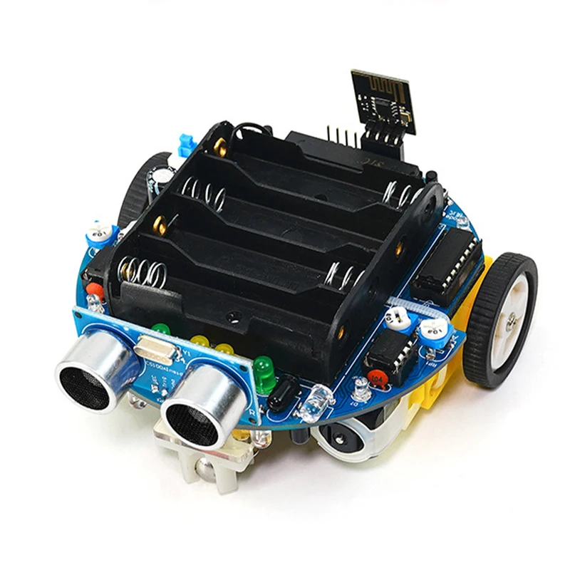 HU-063 Graphical Programming 51 Intelligent Car Kit Infrared Tracking Ultrasonic Obstacle Avoidance APP bluetooth Control