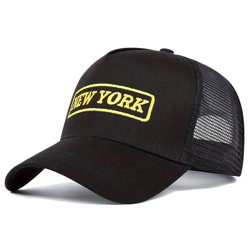 للجنسين نيويورك التطريز قبعات البيسبول صافي الربيع والصيف في الهواء الطلق قابل للتعديل قبعات عادية واقية من الشمس قبعة قبعة رياضية