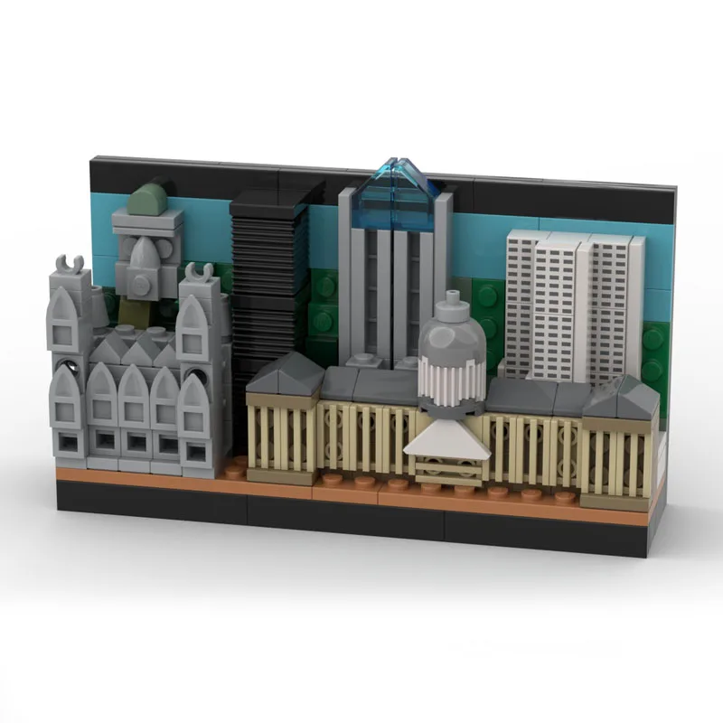 MOC Kreatives Nationaldenkmal-Bausatz-Modell mit Postkarte, Kinderpuzzle, Montage-Spielzeug, Geburtstagsgeschenk, Dekoration – Detail 6