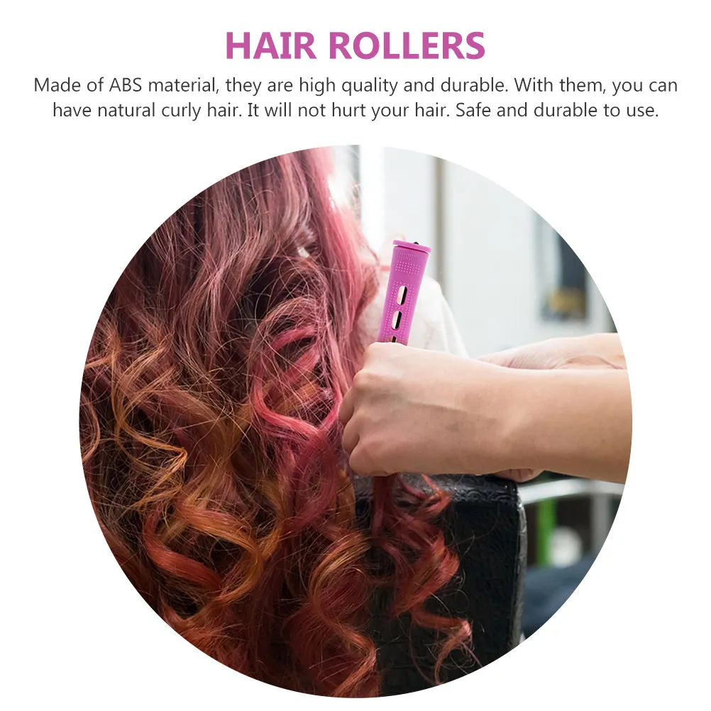 

20 шт. пластиковых бигуди для волос, простые в использовании, для создания волн на макушке, в американском стиле, инструменты для завивки, парикмахерские принадлежности