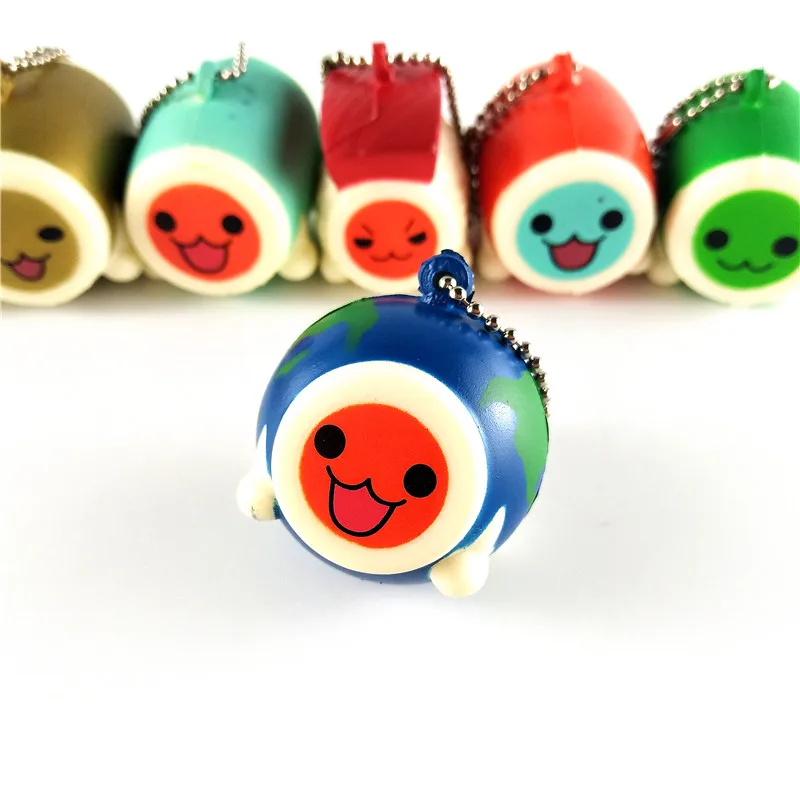 Miniatures Figurines Mini Music Games Taiko Dancer Capsule Gashapon Toy Pendant Decoration DIY Accessories for Kids Gifts