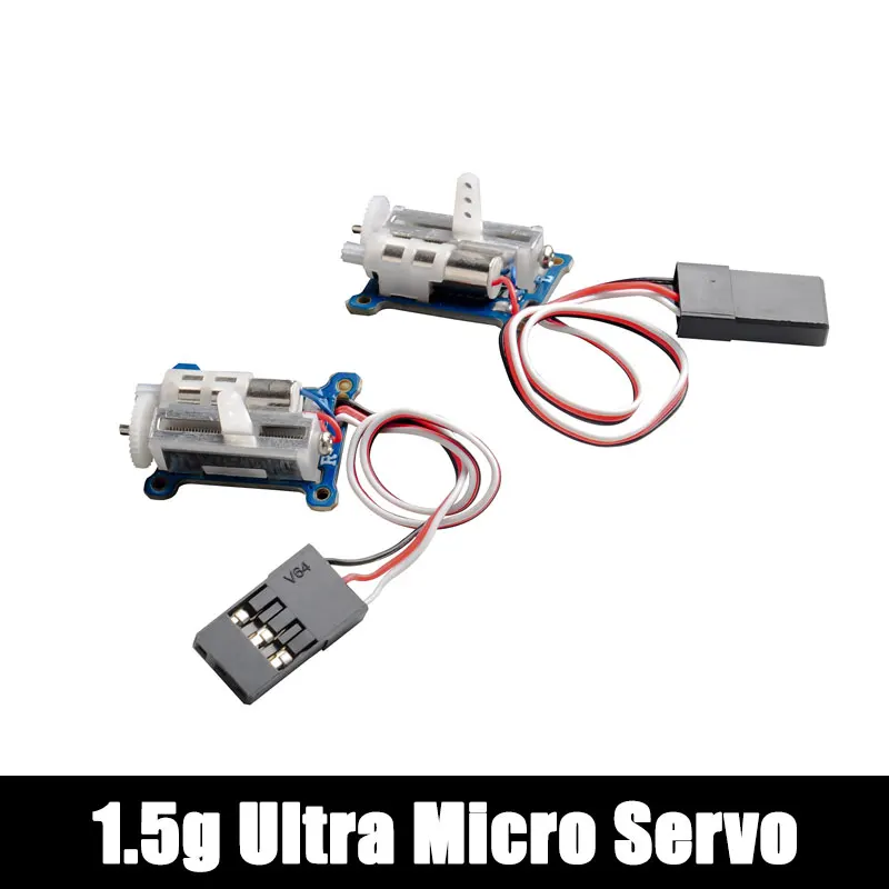 2PCS Ultra Micro 1.5g Linear Servo Coreless Motor Plastic Gear IR Connector Mini Actuator For Indoor RC Model Airplane Aircraft