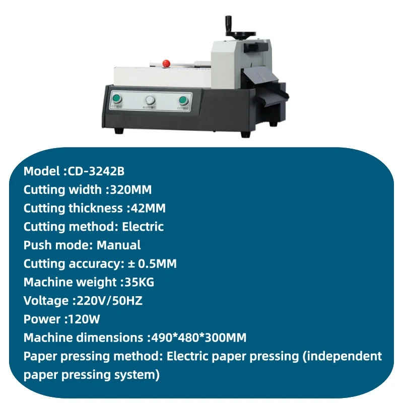

Electric paper cutter semi-automatic A4 paper cutter small photo and business card thick layer paper cutter