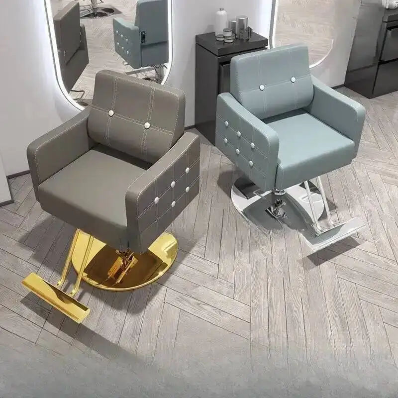 Chair Swivel Stylist Furniture Hair Salon Professional Barber Items Vintage Chairs Dressing Table Lashists Accessories Aesthetic
